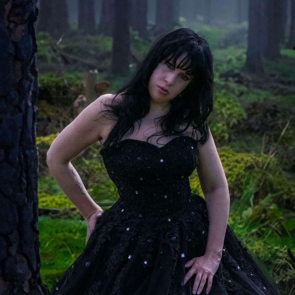 Elegant Black Strapless Ballgown
